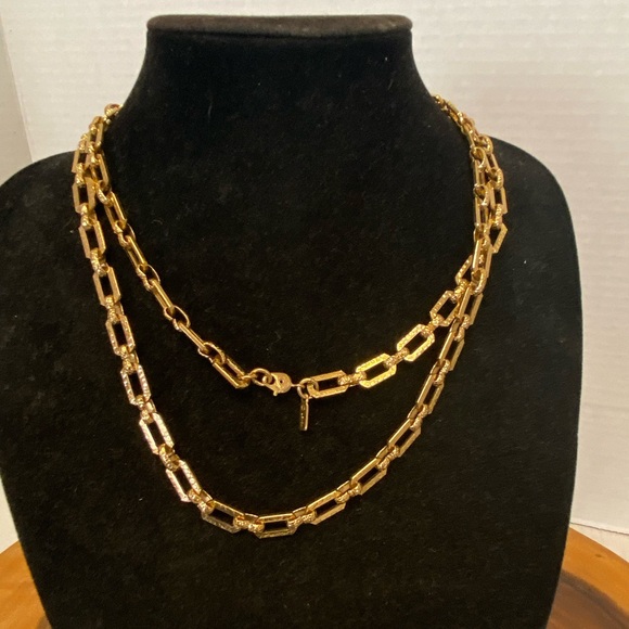 Monet Rectangle Links Long Layering Necklace - Picture 3 of 8